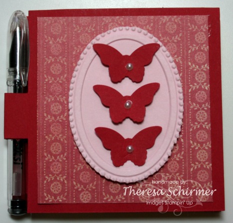Post it Note and Pen Holder - Butterfly